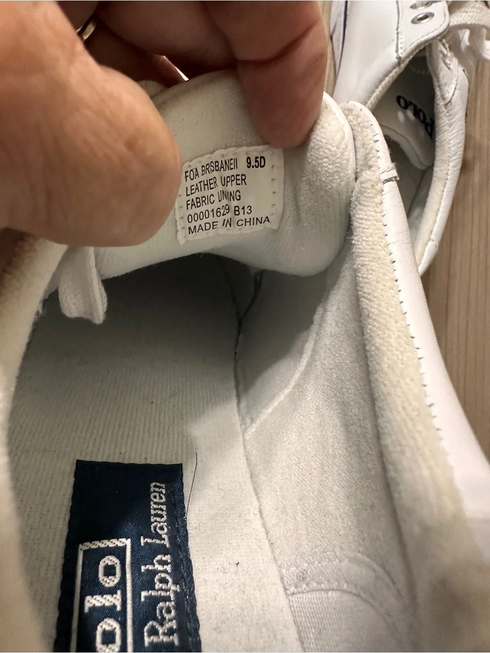 Polo by Ralph Lauren Cream Canvas Sneaker with Navy Label